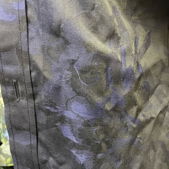 Murano Slim Fit Long Sleeve Navy Blue Floral Button Up - Picture 5 of 5